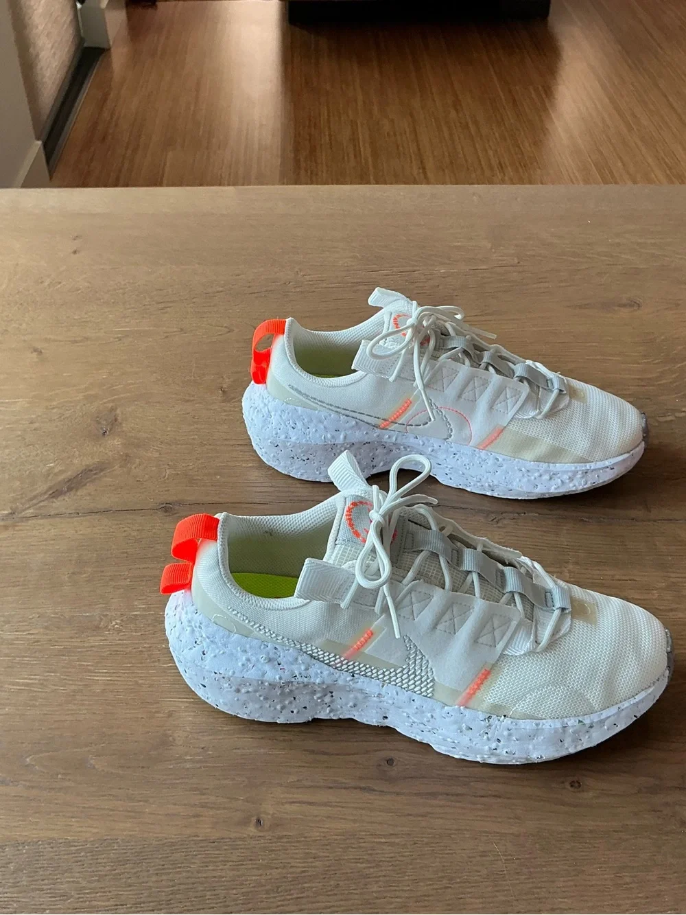 Nike White Mesh Sneaker Crater Impact CW2386-100, womens size 8